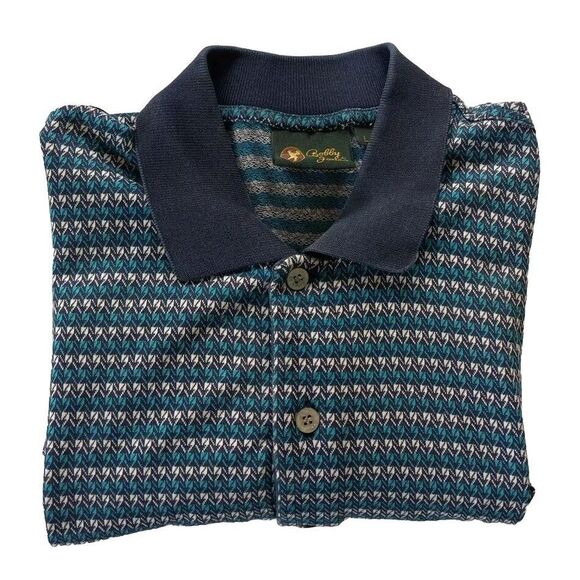 Bobby Jones Men's Large Italian Golf Polo Short Sleeve Geometric‎ Aztec Pattern - Picture 2 of 13